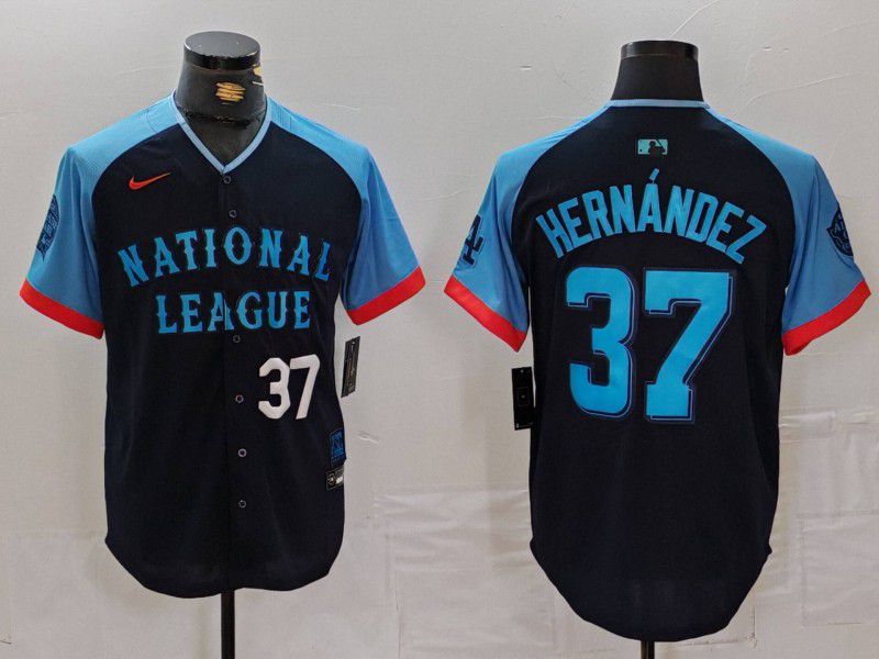 Men Los Angeles Dodgers #37 Hernandez Blue All star 2024 Nike MLB Jersey style 726->los angeles dodgers->MLB Jersey